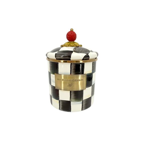 MACKENZIE-CHILDS Courtly Check Canister Small - Picture 1 of 10